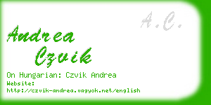 andrea czvik business card